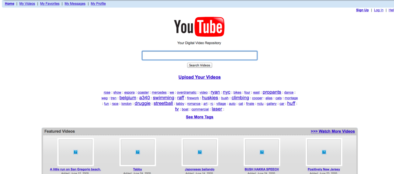 youtube home page evolution